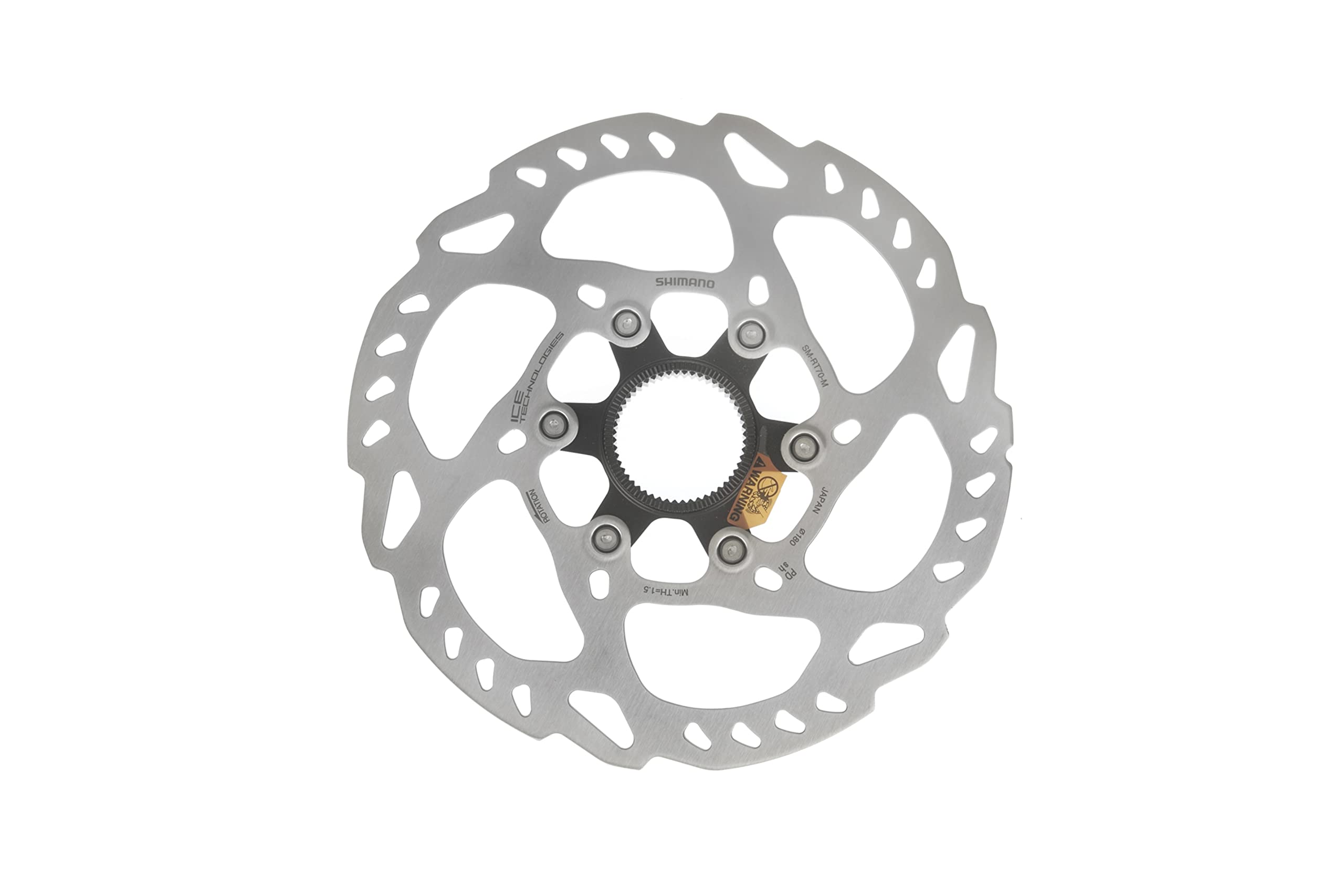SHIMANO SMRT70M 4524667687078 SLX Brake Disk ISM-RT70 Ice Tech 180mm-CENTER Lock, Other, One Size