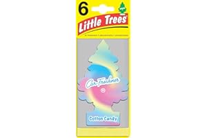 LITTLE TREES Car Air Freshener | Hanging Paper Tree for Home or Car | Cotton Candy | 6 Pack
