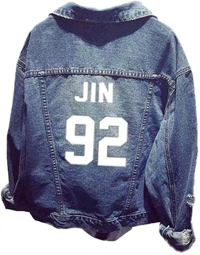Chaqueta De Mezclilla para Unisex Ejército KPOP para Mujer para ...