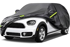 Kaugung 6 Layers Car Cover Custom Fit Mini Countryman from 2010 to 2025, Waterproof All Weather Resistant Outdoor Indoor Sun Rain Dust Snow Protection.(USA Warehouse,Within 3-7 Days) Black
