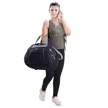 Alfisha Air Bag Waterproof Polyester Lightweight 40 L Luggage Travel Duffel Bag-New Arrival- Black