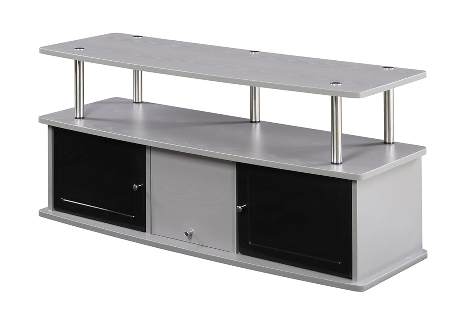Convenience Concepts Designs2go Tv Stand With 3 Cabinets Black Kitchen Dining Cjp Org In