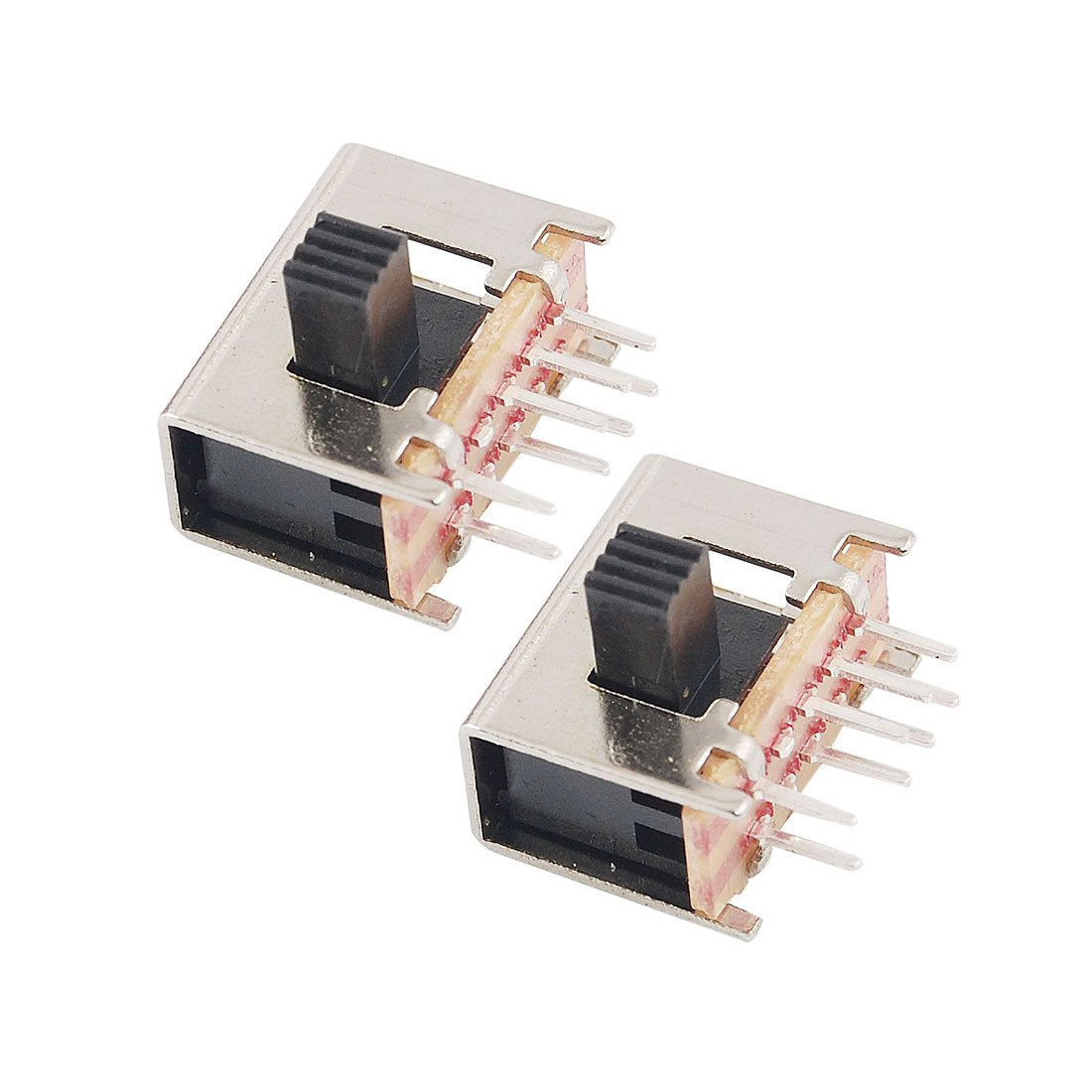 Sourcingmap 10 Pcs x On/Off 2 Position DPDT 2P2T PCB Panel Mount Mini Horizontal Slide Switch 8 Pin