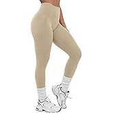 GYM RAINBOW Womens Airingbrez Hidden Scrunch Butt Lifting Leggings Tummy Control No Front Seam High Waisted Workout Leggings