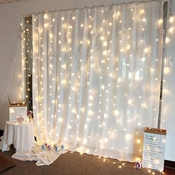Led Curtain Lights 8 5ftx9 1ft Amazon Co Uk Lighting