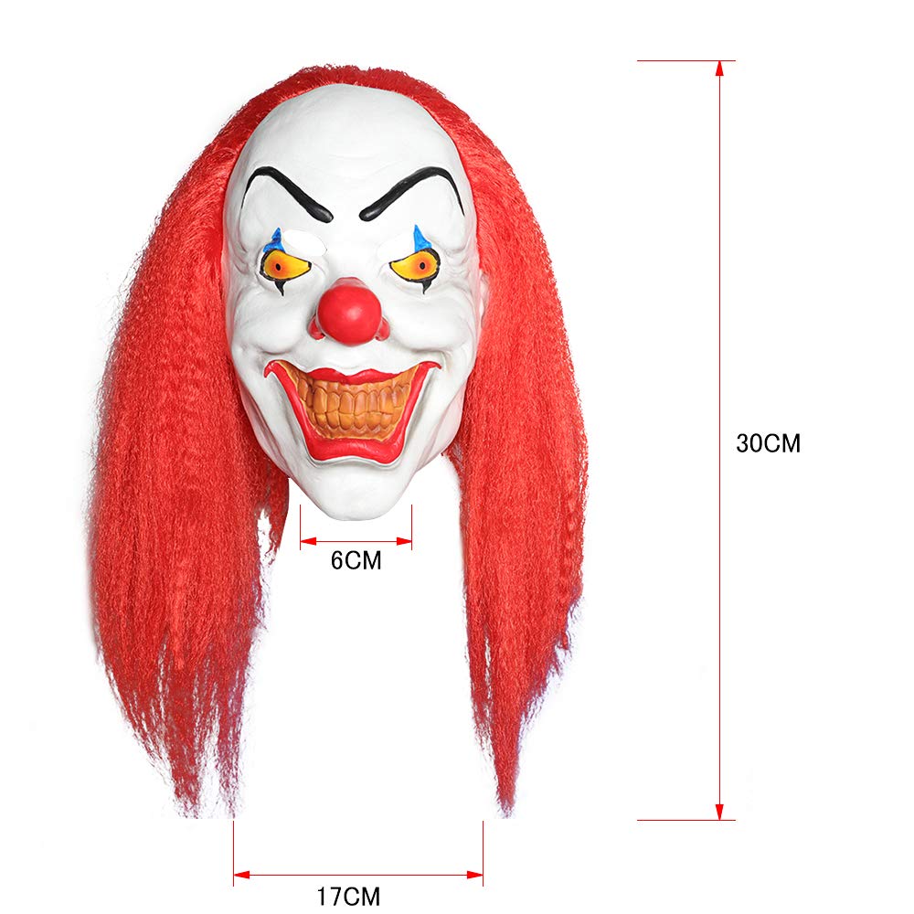Halloween Scary Clown Mask Pennywise Stephen King\'s It Mask Halloween Horror Decoration for Adults