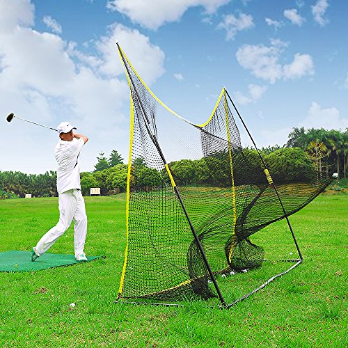 PodiuMax 10x7ft Golf Hitting Net Driving Range for Backyard & Indoor
