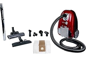 Atrix AHC Turbo Red HEPA 6-Quart Canister Vacuum Cleaner – Premium Bundle for Home & Carpet Cleaning, Includes Accessories & Variable Speed Motor