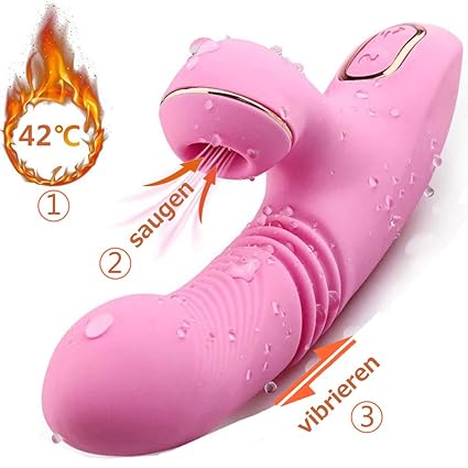 Klitoris Sauger + Vagina Vibrator 42? Heizung Vibratoren für Sie Klitoris und G-punkt Doppel Motor Klitorisstimulator 7 Stoßf