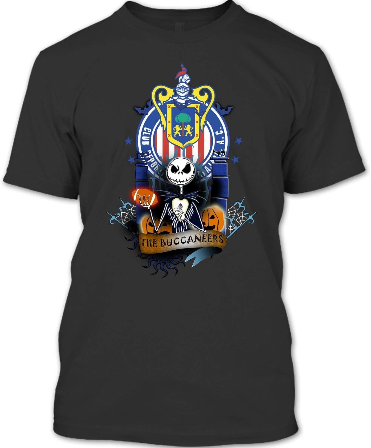 ROEBAGS Chivas Rayadas Halloween T Shirt, The Buccaneers The Nightmare Before Christmas T Shirt