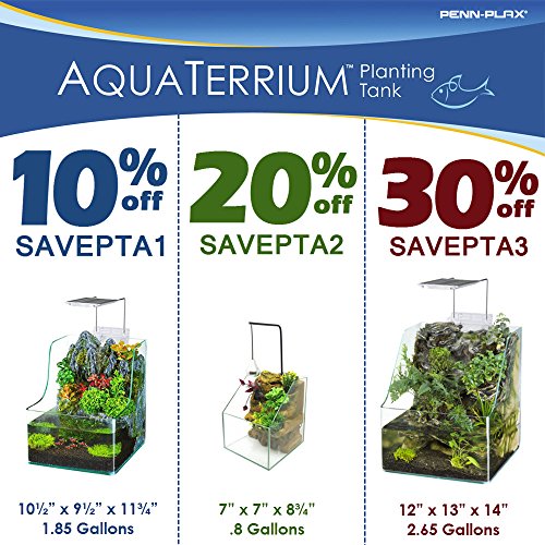 Penn Plax Presents The AquaTerrium .8 Gallon Planting Tank - Grow Plants and Fish in one Environment (SMALL)