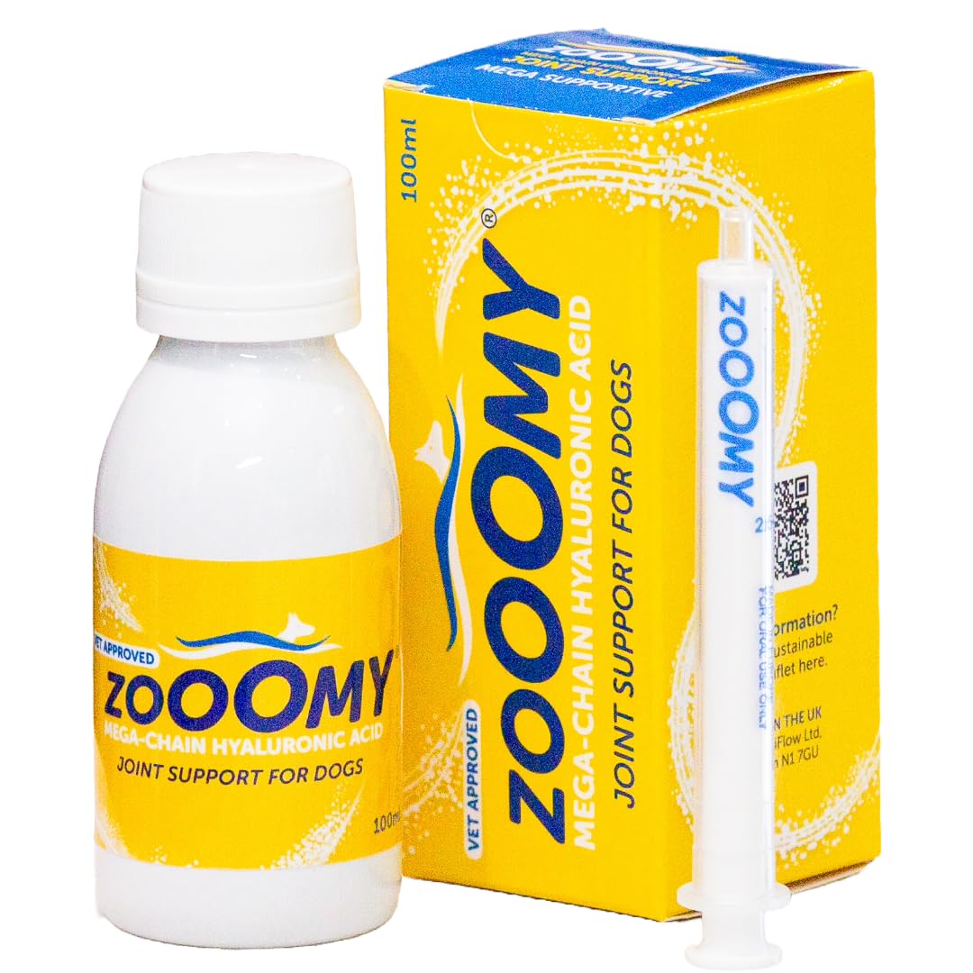 Zooomy Liquid Dog Joint Supplement | Hyaluronic Acid for Hip & Elbow Care | Canine Joint aid | 100ml