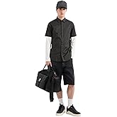 Armani Exchange Mens Short Sleeve Poplin Slim Button Down Shirt