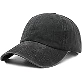 Wodeal Oversized Baseball Hats for Men Big Heads, Adjustable Washed Cotton XL Plain Baseball Cap