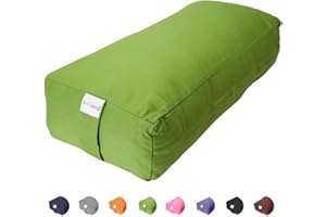 Sol Living Yoga Bolster Pillow Rectangular Meditation Cushion Cotton Meditation Accessories for Restorative Yoga Meditation Pillow Yoga Pillow Firm Body Pillow Bolster Pillow for Legs Removable Cover