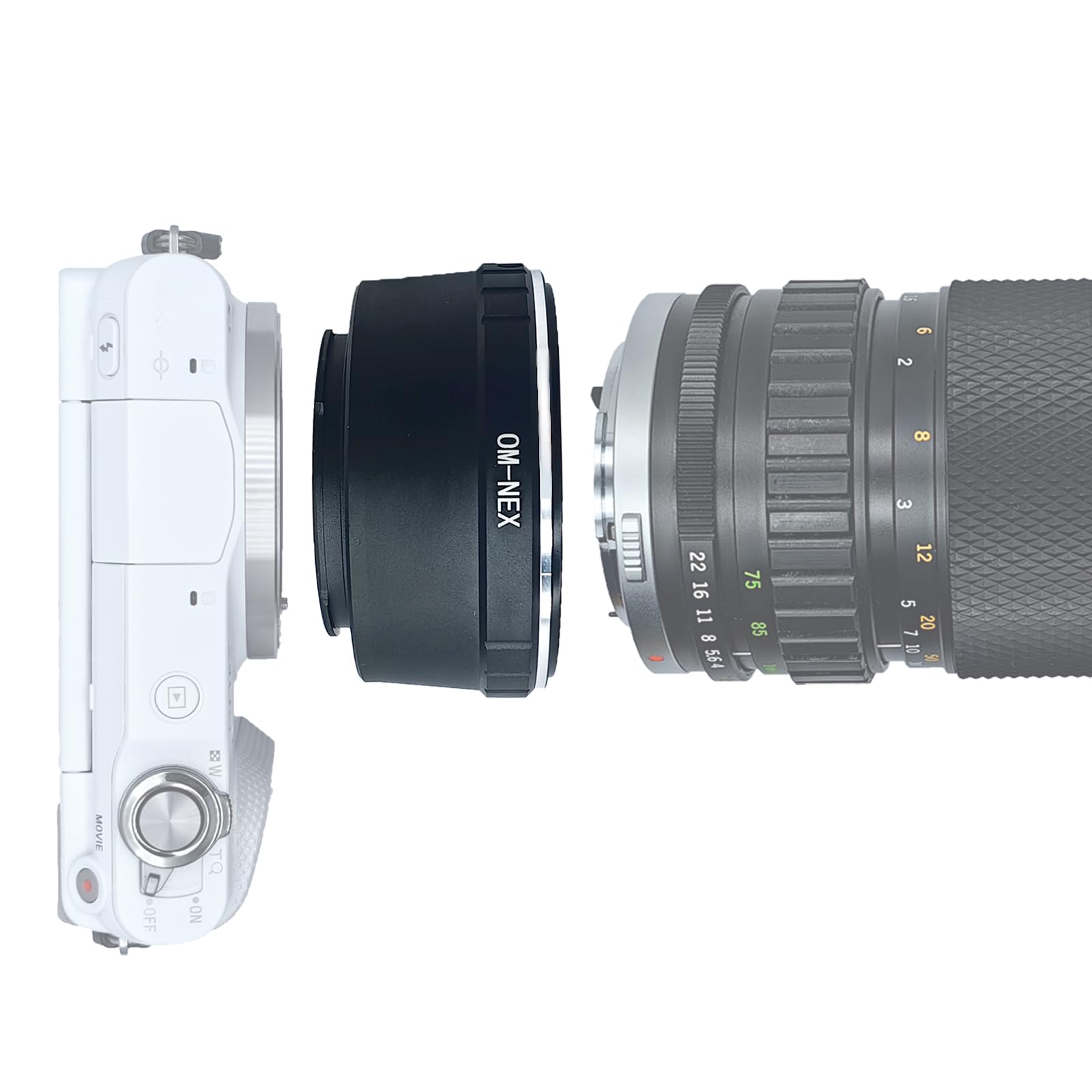 OM to NEX adapter Compatible with for Olympus Zuiko OM Mount Lens& for Sony E Mount Camera Body,Fits Alpha A6000 A6300 A6500 A7 A5000 A5100 α7, α7R, α7S, α7 II, α7R II et