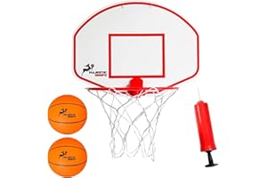 Majestic Hoops Mini Basketball Hoop - Indoor Basketball Hoop - Durable Plastic Basketball Hoop for Kids and Adults - No Assembling - Premium Basketball Game with Ball and Pump