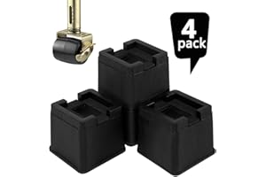 Joyclub 3 Inch Heavy Duty Bed Risers Durable and Stackable Bed Lifts Fits to Casters or Legs of Sofa, Table, Couch and Bed Frame (4 Pack)