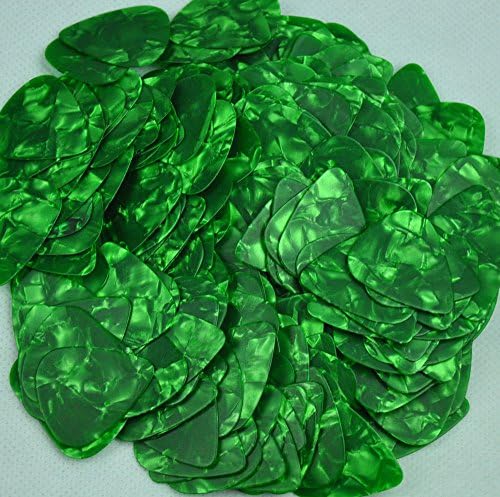 Guitar Picks Blank Celluloid Thin 0.46mm, 100 Pcs Pearl Green