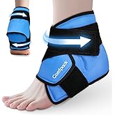 Comfpack Ankle Ice Pack Wrap Heel Ice Pack for Pain Relief, Hot Cold Therapy Foot Ice Pack for Achilles Tendonitis, Plantar F