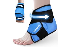 Comfpack Ankle Ice Pack Wrap for Injures Reusable, Hot Cold Therapy Foot Heel Ice Pack for Plantar Fasciitis, Achilles Tendon