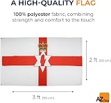 AZ FLAG Northern Ireland Flag 2x3 ft 100D Polyester with 2 Brass Eyelets view 2