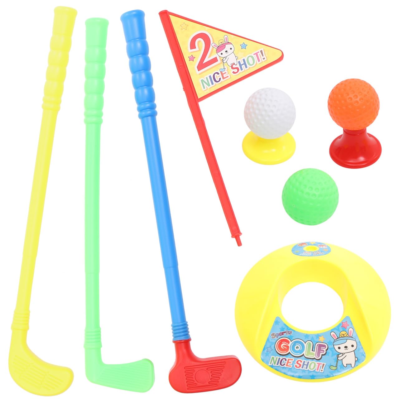 Toddmomy Kids Mini Golf Set Children Golfs Sports Plaything Lightweight Portable Golf Toy Set for Toddlers Outdoor Indoor Exercise and Parent-Child Games