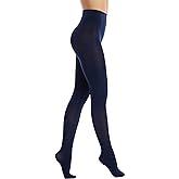Frola Women's 80 Denier Soft Semi Opaque Solid Color Footed Pantyhose Tights
