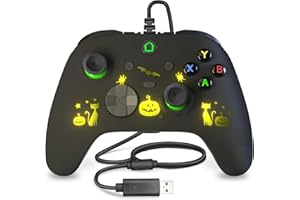 conwin Wired Game Controller for PC and X-BOX-1/One, Support RGB LED, Turbo, Programmable Button, 3.5mm Jack, Vibration, USB Gamepad for X-BOX-1 need updated by yourself