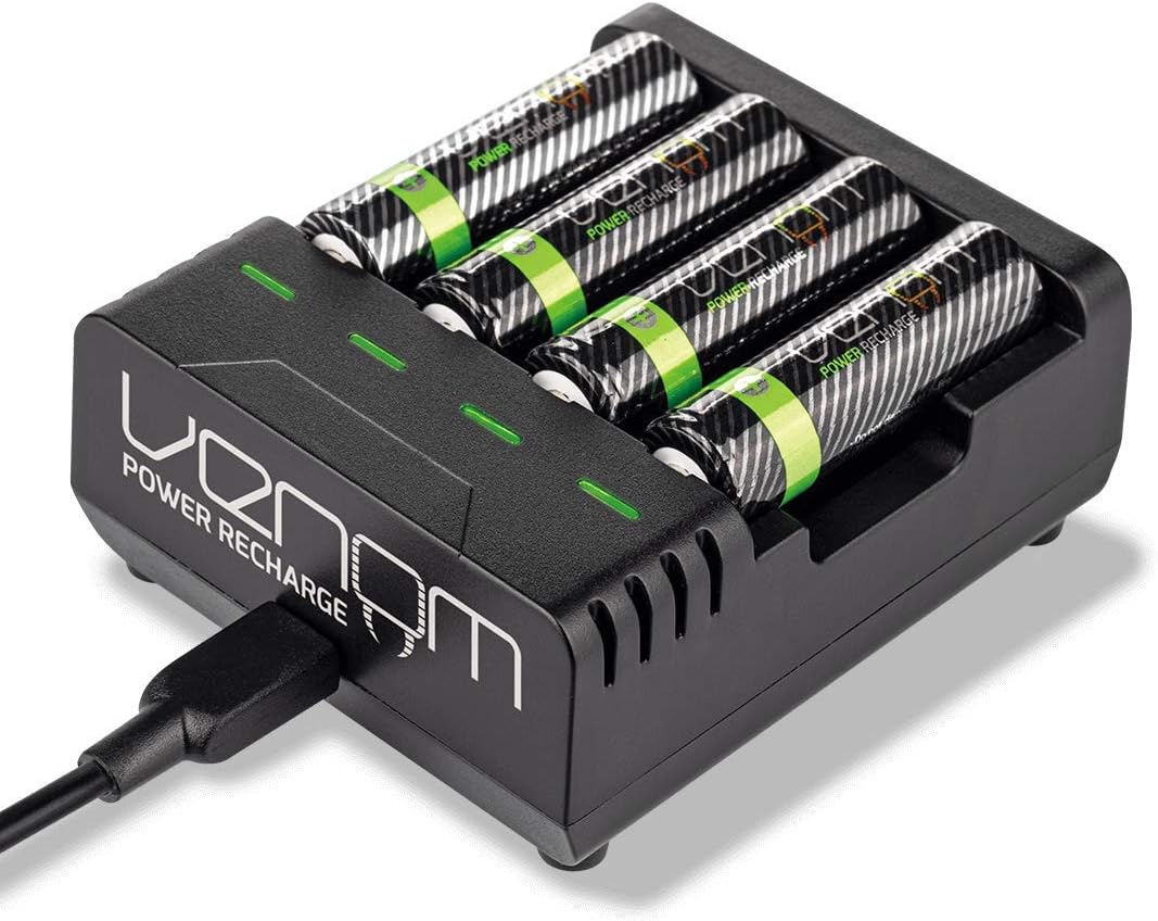 Venom Rechargeable AA Batteries plus Charging Dock - Includes 8 x AA 2100mAh Batteries, Black, Charger plus 8 x AA - Image 3