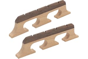 Cheerock 4-String Banjo Bridge, 2-Pack Ebony Maple Banjolele Bridges, Universal Fit Parts & Accessories