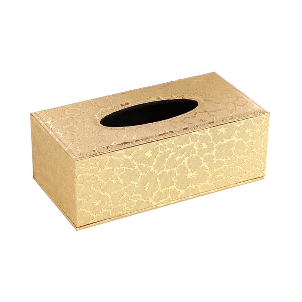 Paper Holder,Attractive Sturdy Space Tidier Case Napkin Leather Holder Car Automotive Decoration Package Content Leather Household Office Tissue Box Paper Holder,Rectangular Tissue (1 PCS Gold)