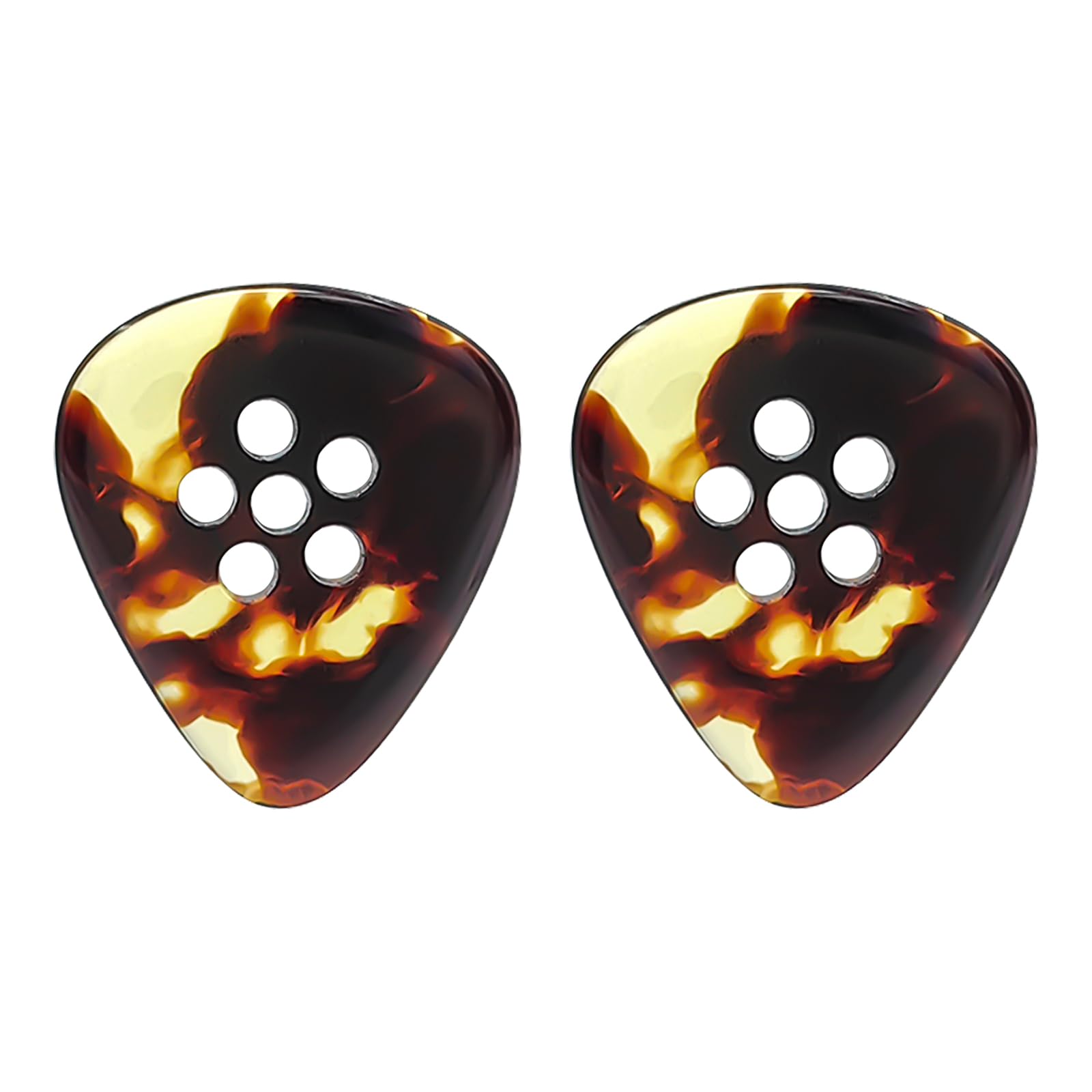 Musiin Premium Hand-Made Jazz Style Fat Tone Pick for Electric Guitar Bass Acoustic Jazz Blues Guitar(Tortie) (Jazz Style/2 Pcs)