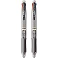Ipienlee 5 in 1 Multifunctional Pens 4 Color 0.7 mm Ballpoint Multi Pen and 0.5 mm Mechanical Pencil in One Pen, Pack of 2
