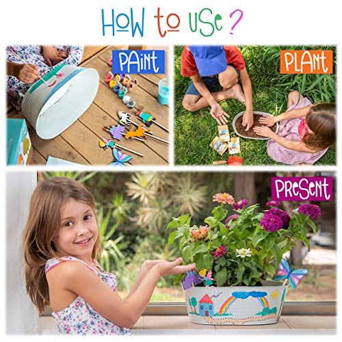 Plant Kit for Kids Paint and Plant Flower Growing Kit Gardening Kit
