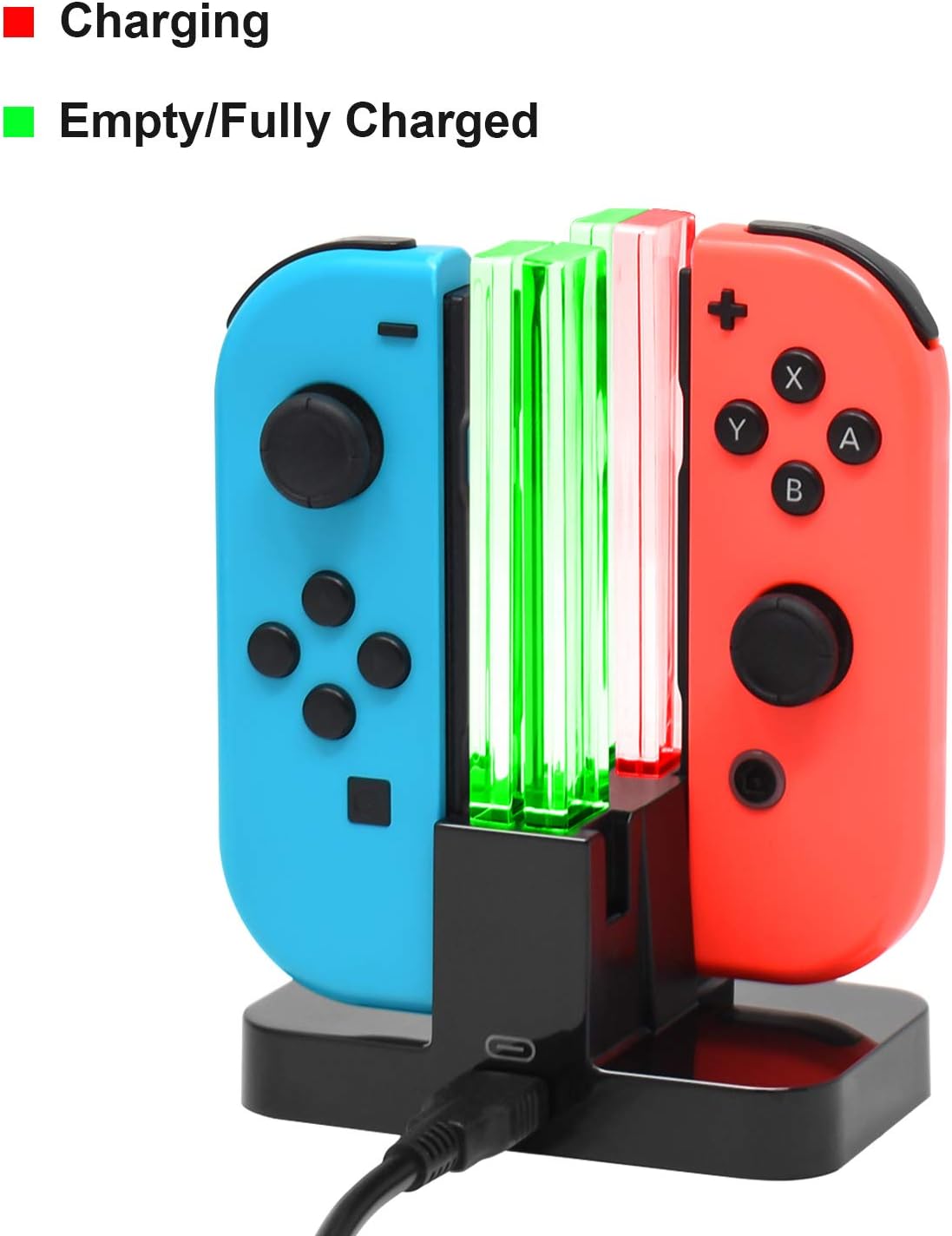 Charging Dock for Nintendo Switch Joy-Con,Charging Station for Nintendo Switch with a USB Type-C Charging Cord: Electronics