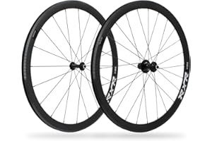 Rningo Road Bike Wheelset 700C Rim Brake, 40mm Depth Aluminum Alloy Wheels with Quick Release，Front 2 Rear 4 Sealed Bearing, 8-11 Speed Cassette Compatible,1970g Lightweight​