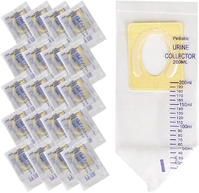 MXYKJO Pediatric Urine Collection Bags 200ml - 20 Pcs Clear Bags