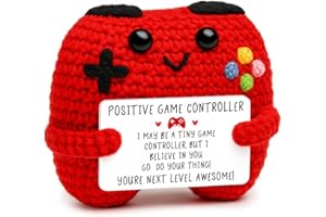 Gamer Gifts Positive Crochet Game Handmade Gamer Controller Doll for Kids Son Brother, Emotional Support Crochet Décor