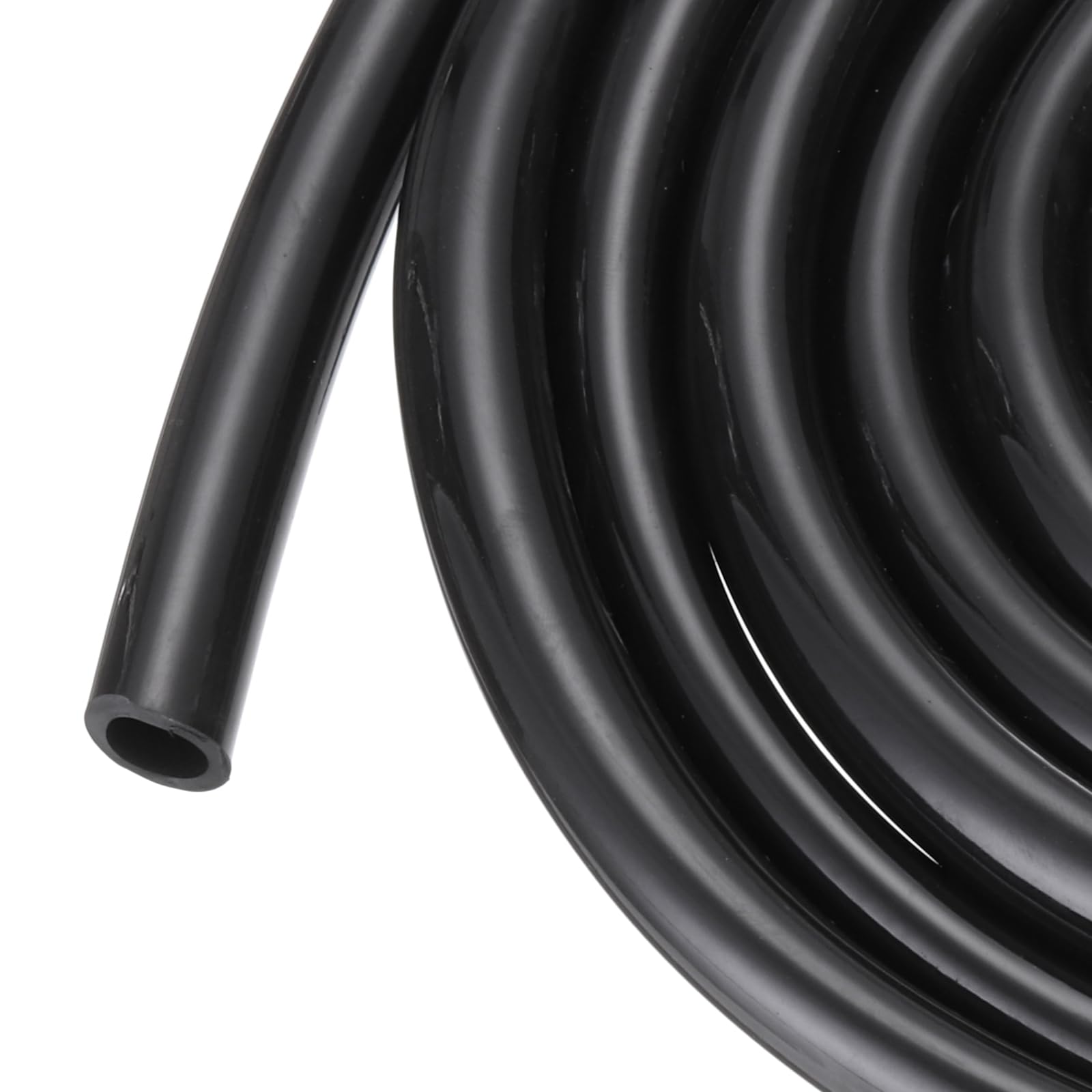 Rebower 16ft 12.7mm x 15.9mm Black Plastic PVC Tubing Flexible Vinyl Tube, [for Garden Irrigation, Water Hose, Fish Tank, Aquarium] - 1/2" x 5/8"