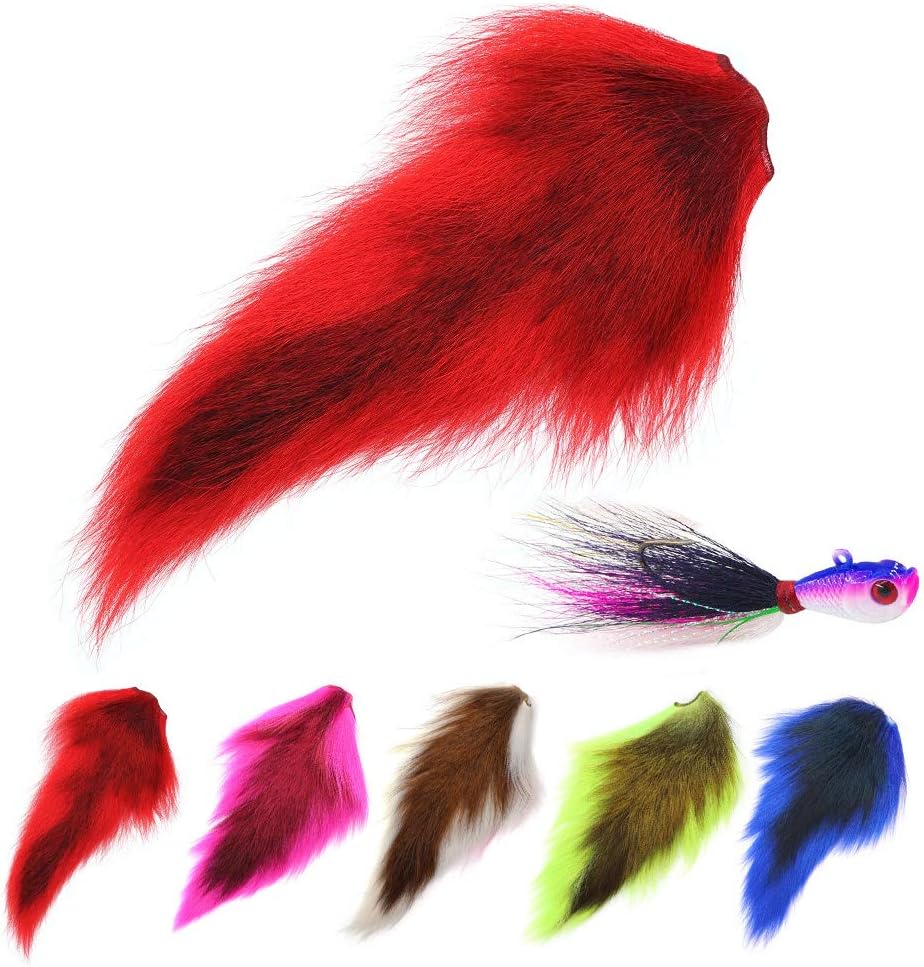 XFISHMAN Bucktail Fly Tying Material for Tying Bass Saltwater Streamer Flies
