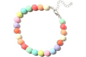 FURLINGDA Pet Jewelry Candy Color Necklace, Colorful Beaded Necklace for Dogs and Cats, Teddy Chihuahua York Girl Clothing Dress Accessories