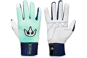 DYNASTY BASEBALL Bomb Squad Batting Gloves - Premium Goat Skin Leather, Full Wrist Support, Youth & Adult Sizes