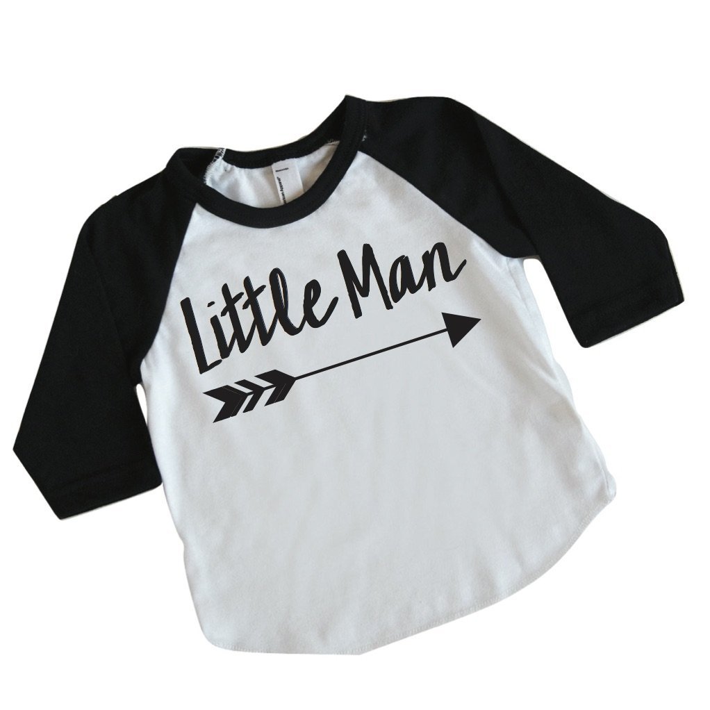 Little Man Shirt Raglan Baby Boy Clothes Hipster Boy Clothes (2T) Baby