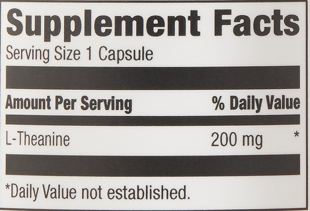 Amazon Elements Theanine 200mg 60 Capsules