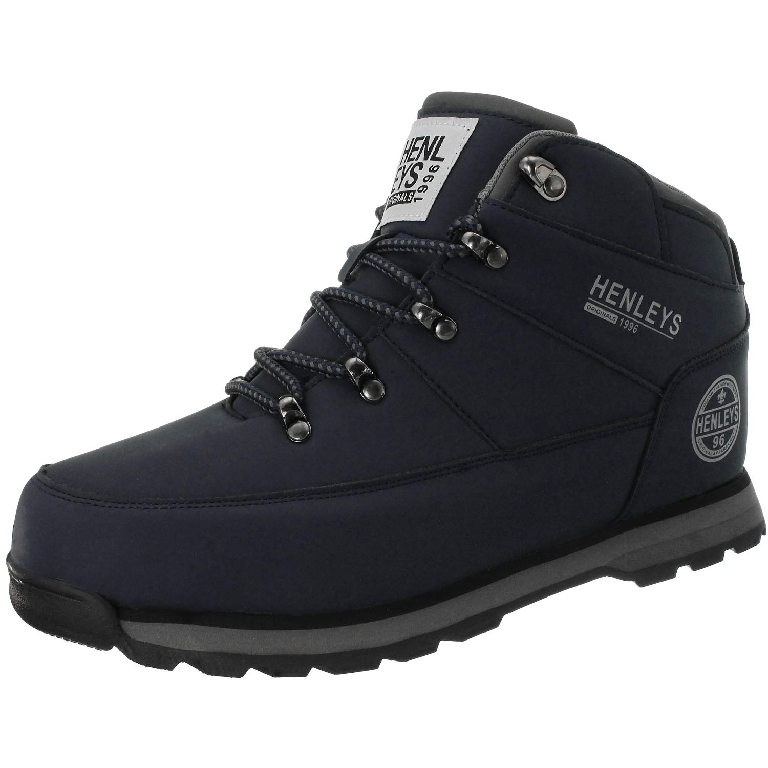 Henleys Oakland Mens Synthetic Material Boots Blue Amazon.co.uk Shoes