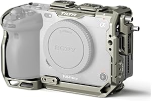 TILTA Camera Cage Compatible with Sony FX3/FX30 V2| Top Plate NATO Rail, Cold Shoe, 1/4""-20 and 3/8""-16 | Thumb Screw Design | (Titanium Gray, Camera Cage)
