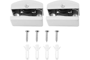 OTOTEC 2PCS Shower Door Bottom Rail Stainless Steel 5x2.4x2.5cm for 5-14mm Thick Glass for Bathroom Shower Door