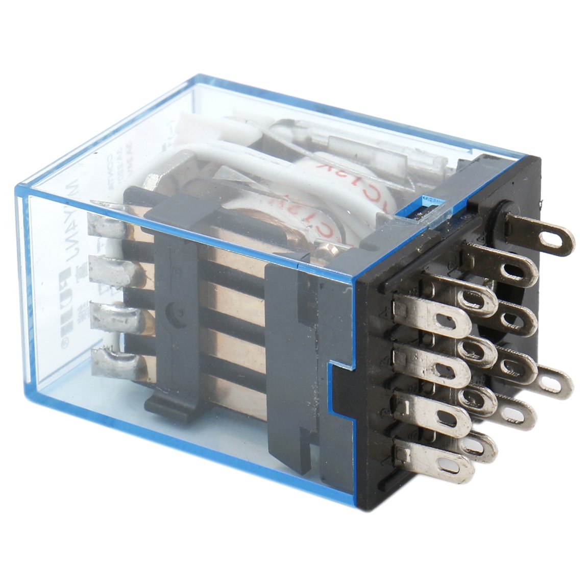 Heschen Gereral Purpose Power Relay MY4NJ 12 VAC Coil 3A 220VAC/24VDC 4PDT LED Indicator 14 Pin terminals - Image 4