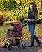 Pet Gear No-Zip Happy Trails Lite Pet Stroller for Cats/Dogs, Zipperless Entry, Easy Fold with Removable Liner, Storage Basket + Cup Holderr, Boysenberrythumb 2